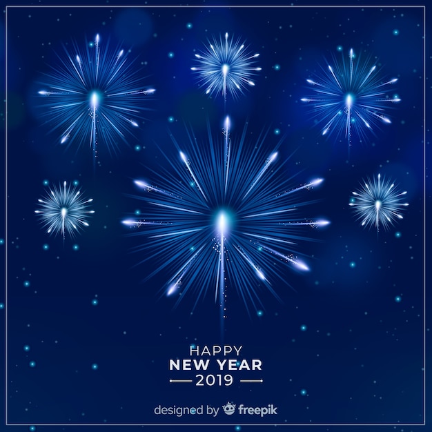 Free Vector happy new year 2019 background