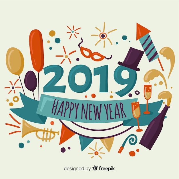 Happy new year 2019 background