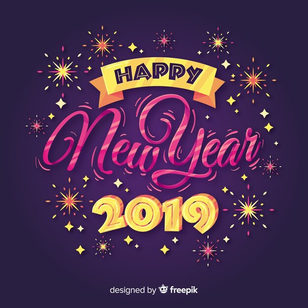 Happy new year 2019 background