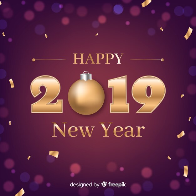 Happy new year 2019 background