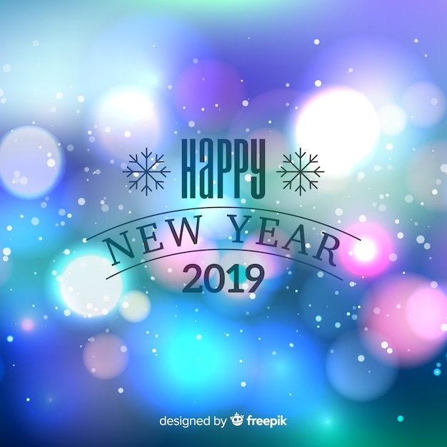 Free Vector happy new year 2019 background