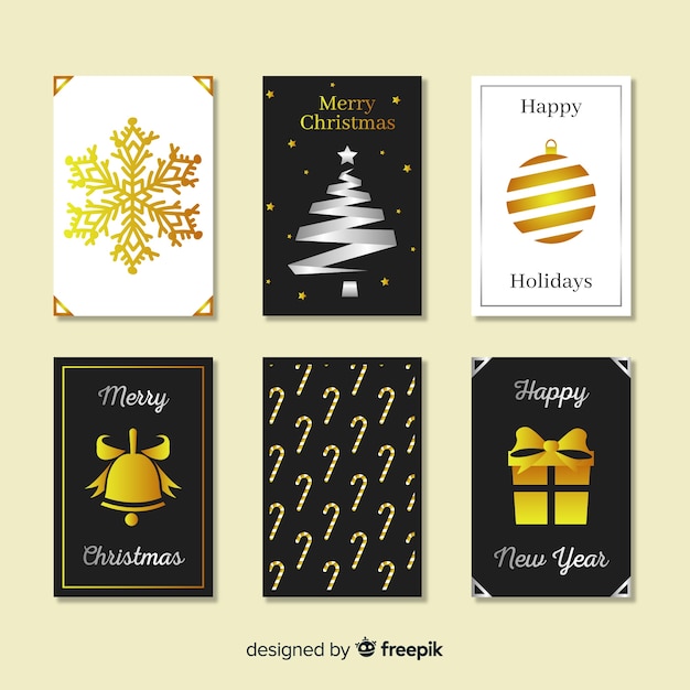 Free Vector happy new year 2019 card collection