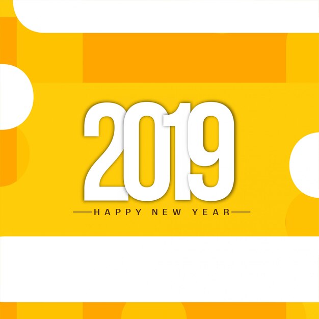 Happy New Year 2019 elegant greeting background