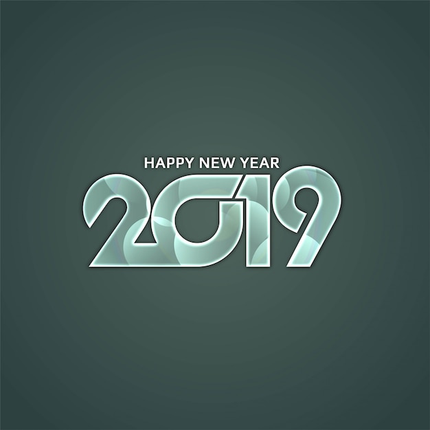 Happy New Year 2019 greeting background