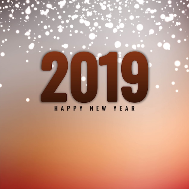 Happy New Year 2019 greeting background