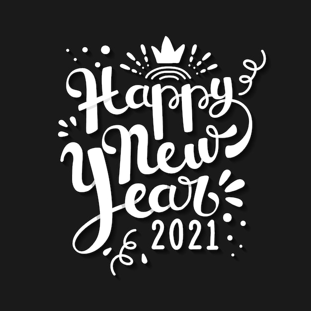 Happy new year 2021 lettering