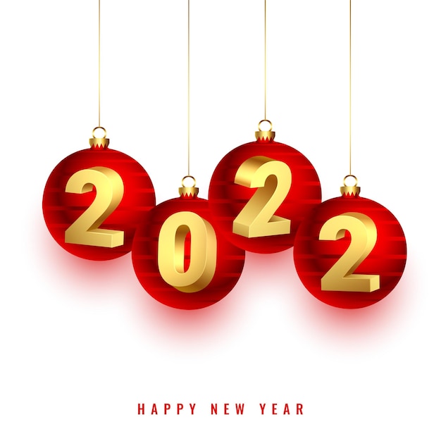 Happy new year 2022 background in 3d style golden text