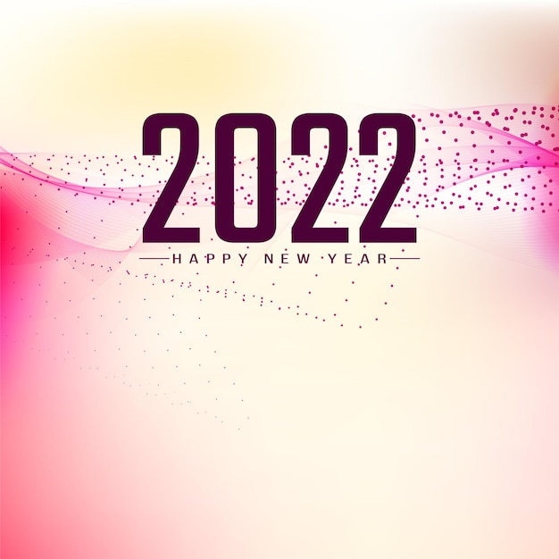 Free vector happy new year 2022 celebration greeting background vector