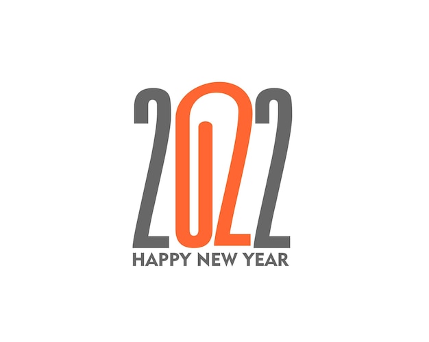 Free Vector happy new year 2022 text typography design patter, vector illustration.