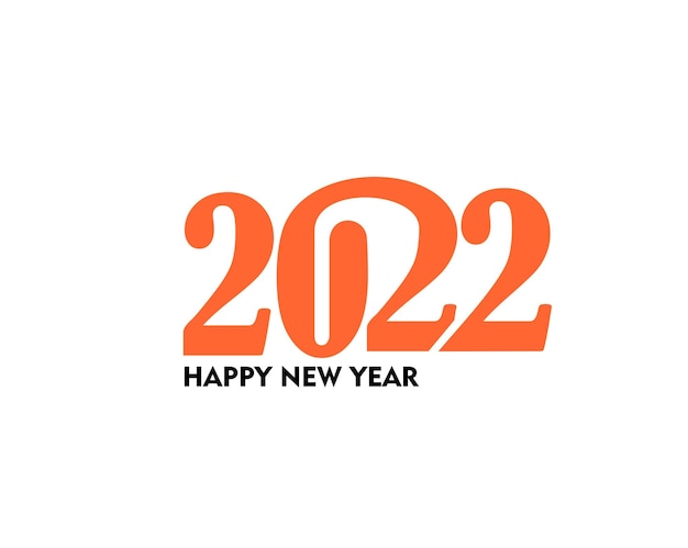 Happy New Year 2022 Text Typography Design Patter, Vector illustration.