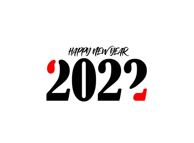 Happy New Year 2022 Text Typography Design Patter, Vector illustration.