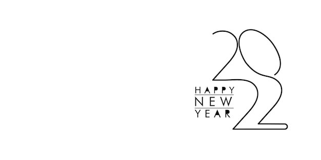 Happy New Year 2022 Text Typography Design Patter, Vector illustration.