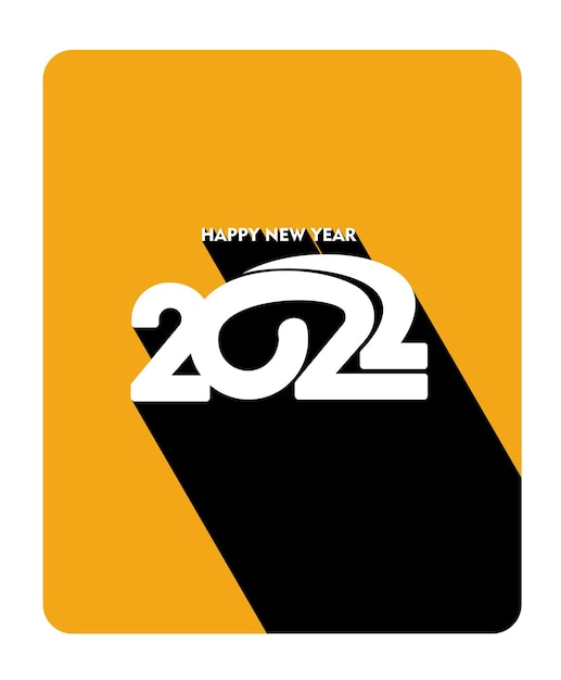 Free Vector happy new year 2022 text typography design patter, vector illustration.