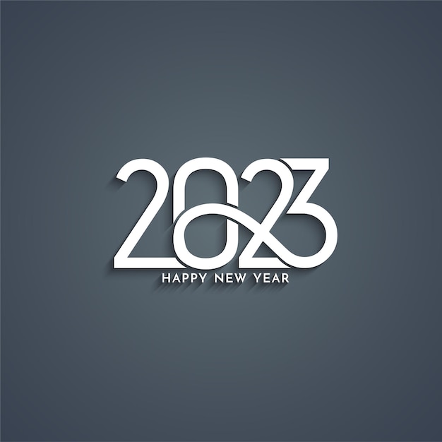 Happy new year 2023 attractive text design modern background