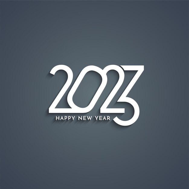 Happy new year 2023 attractive text design modern background