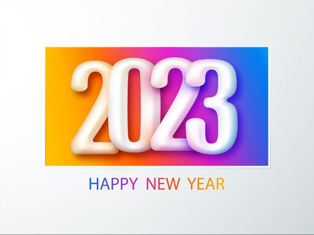 Happy new year 2023 cover cover design Happy new year 2023 text design vector Creative 2023 logo design Concept holiday card poster banner Modern vector art