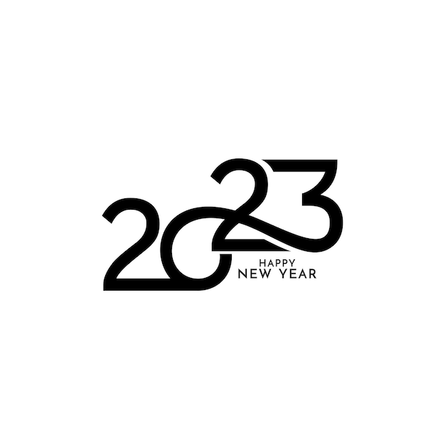 Happy new year 2023 decorative text design background