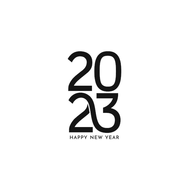 Happy New year 2023 elegant stylish text design background