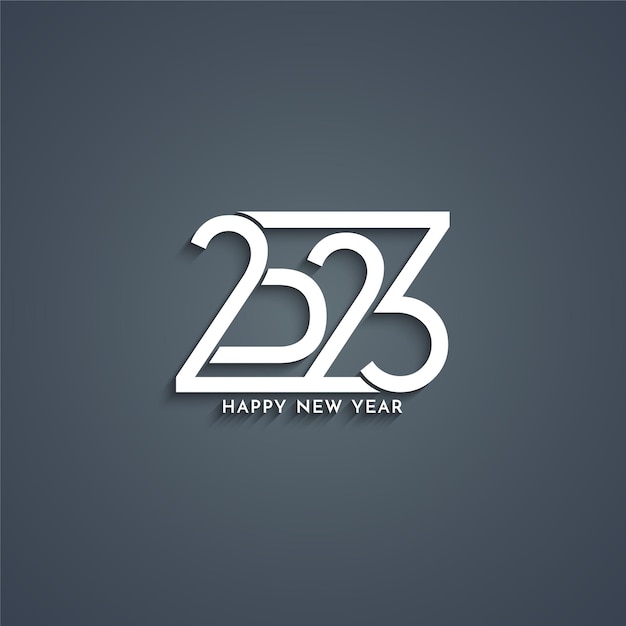 Free Vector happy new year 2023 stylish text design background