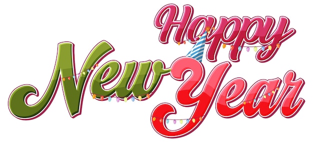 Free Vector happy new year 2023 text for banner design