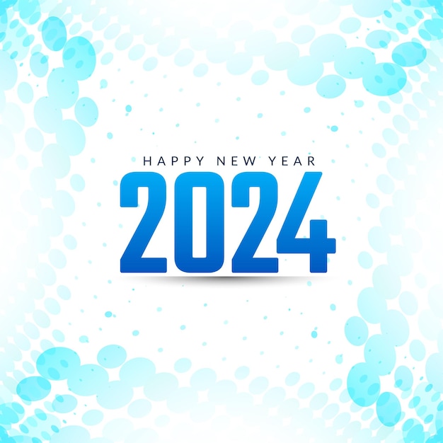 Happy new year 2024 celebration greeting card design