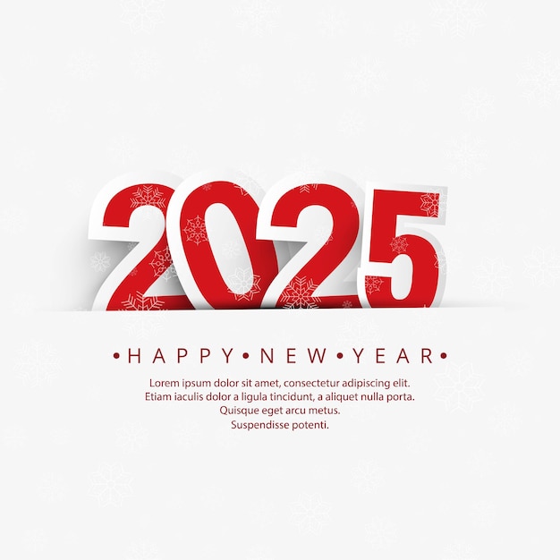 Happy new year 2025 celebration card background