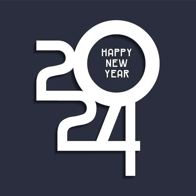 Free Vector happy new year background with a modern number design