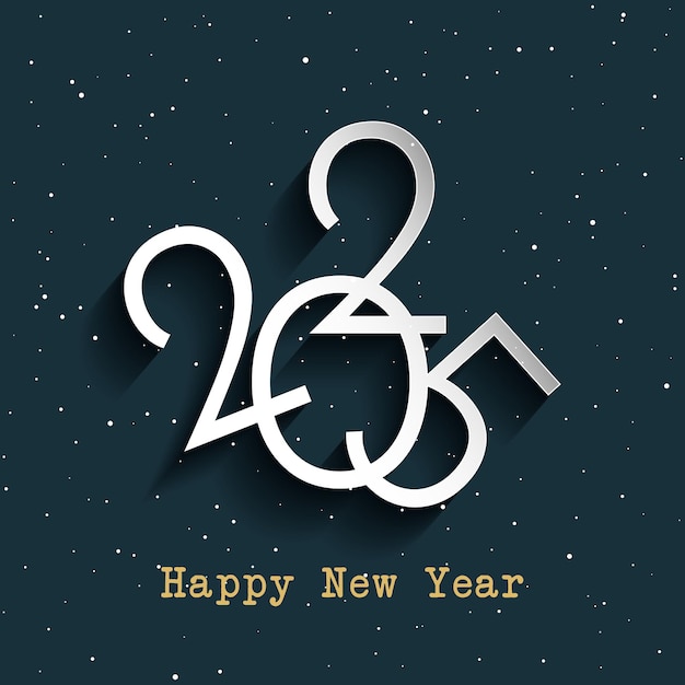 Free Vector happy new year background with text design