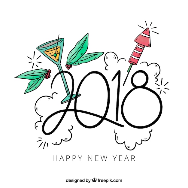 Free vector happy new year background