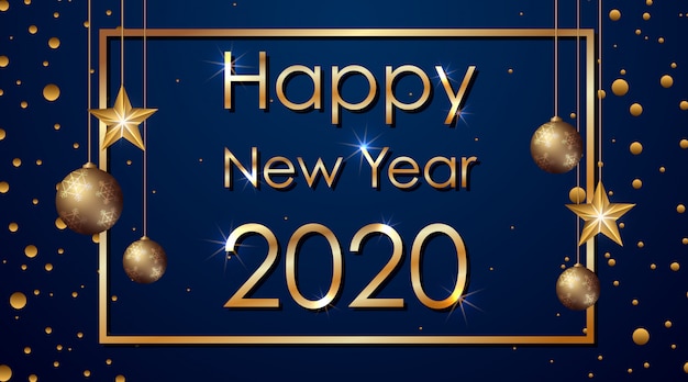 Happy new year banner 2020