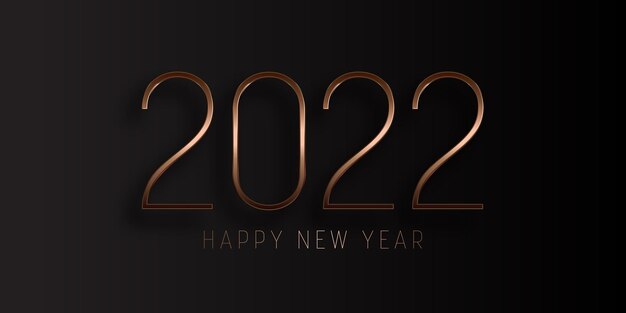 Happy New Year banner with a minimal design