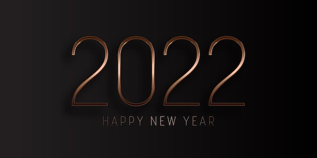 Happy New Year banner with a minimal design