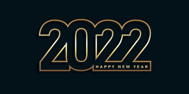 Happy New Year banner with minimal design