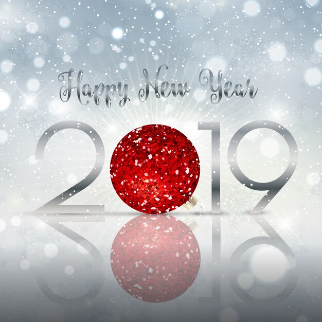 Happy New Year bauble background