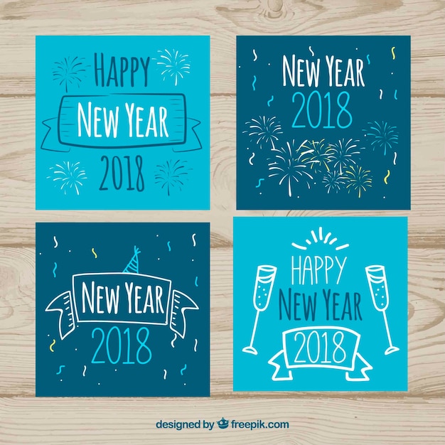 Happy new year cards 2018