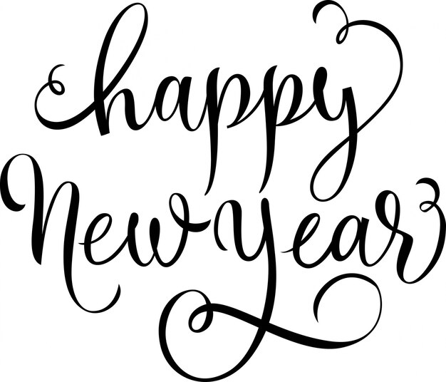 Happy New Year Lettering