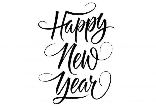 Free Vector happy new year lettering