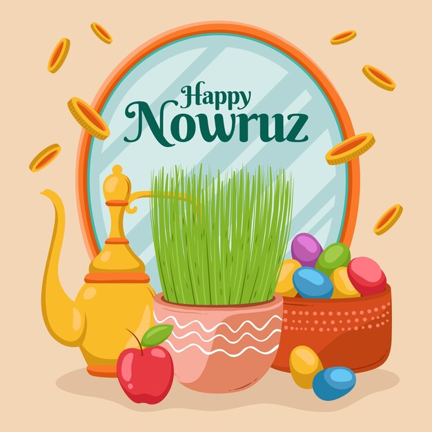 Happy nowruz illustration