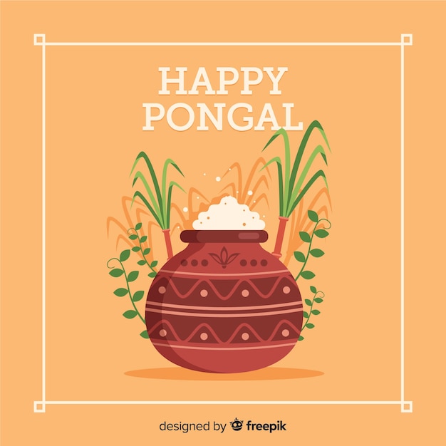 Free Vector happy pongal