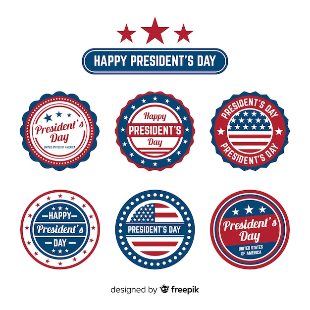 Happy president's day label collection