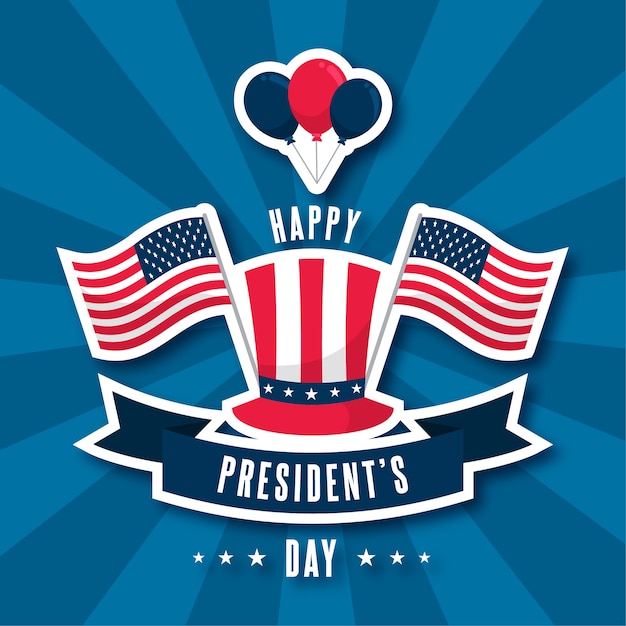 Free Vector happy presidents day concept