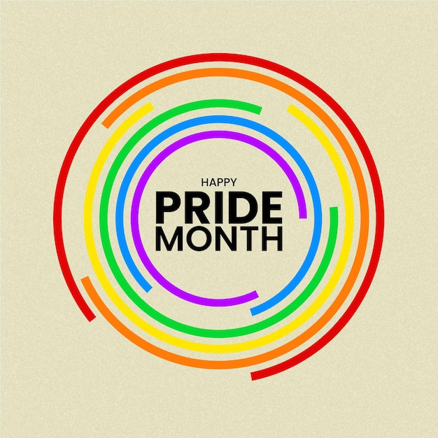 Free Vector happy pride month greetings red orange yellow background social media design banner free vector