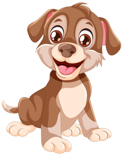 Free Vector happy puppy vector illustration