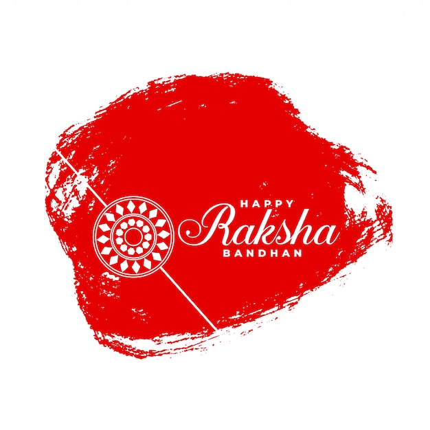 Happy raksha bandhan abstract red background 