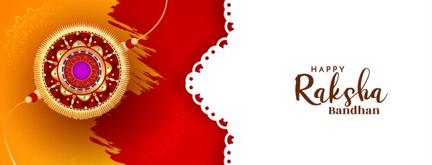 Happy Raksha Bandhan cultural festival classic banner design