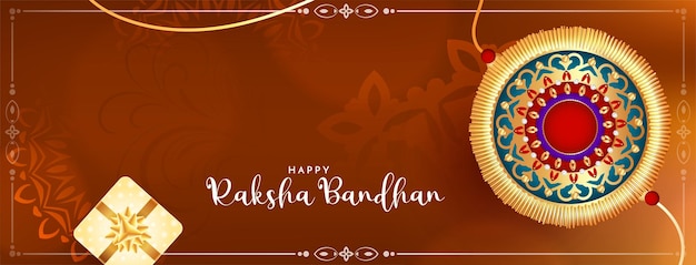 Happy Raksha Bandhan cultural festival classic banner design