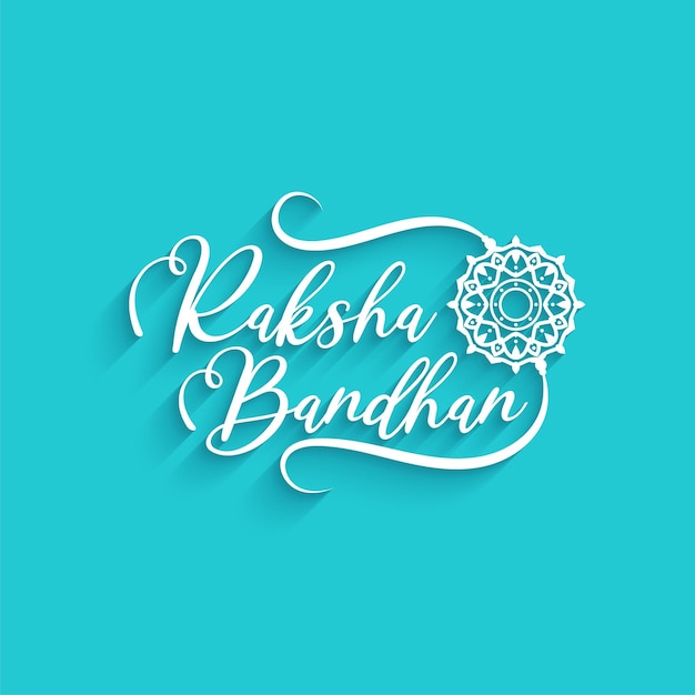 Happy Raksha bandhan decorative text design background