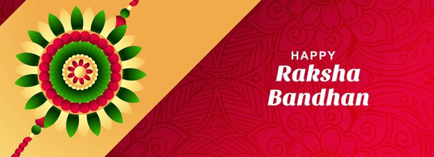 Happy raksha bandhan festival card banner design