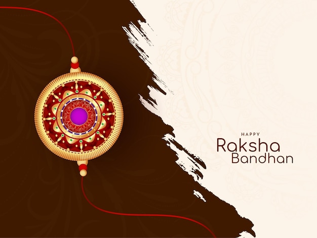 Happy Raksha Bandhan festival greeting elegant background