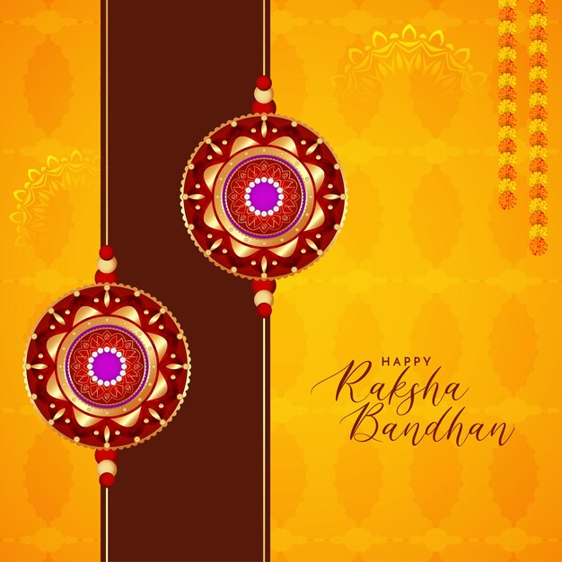 Happy Raksha Bandhan festival greeting elegant background